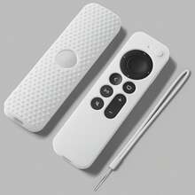 Silicone Protective Case Compatible With Apple TV 4K Series Remote Control, 2nd/3rd/6th/7th Generation, Dot-Patterned Thickened Design, Includes Wrist Strap (Remote Control Not Included), Suitable For Home Use - Multicolor - View 15