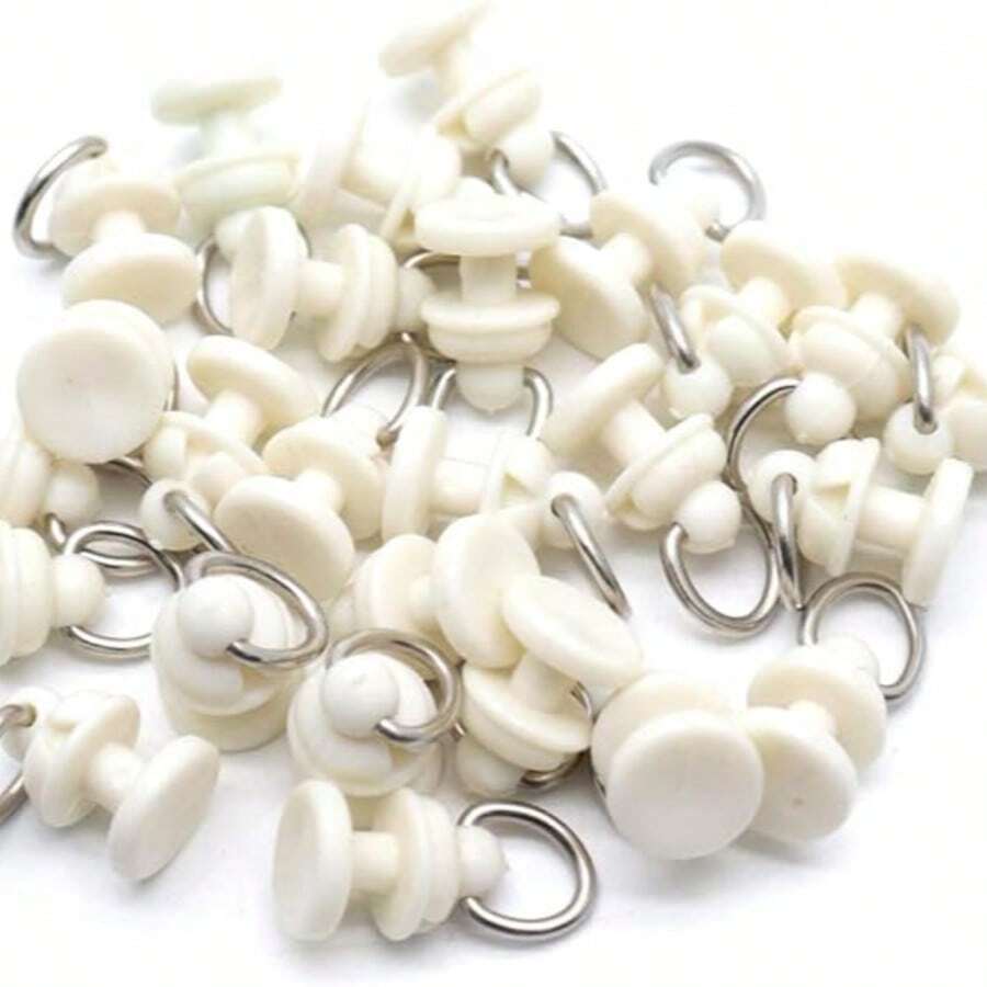 30 Sets Top Mount White Ceiling Curtain Track Roller Accessories Suitable For Living Room, Bedroom, Shower, Bathroom Curtains And Hooks. Curtain Roller Accessories. Room Divider.