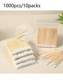 100/200/300/500/2000/5000pcs Double-Ended Nail Polish Remover Sticks, Mini Dual-Sided Tool For Eyebrows, Makeup Removal, Approx. 100pcs/Pack (1/2/3/5 Packs) - Multicolor - View 9