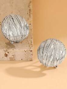 1 par de pendientes de botón elegantes con circonita cúbica, adecuados para mujeres, bodas, compromisos, aniversarios, fiestas, Día de San Valentín y otras ocasiones - 1# - Ver 16