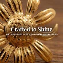 Stainless Steel Sunflower Shaped Earrings For Women, Suitable For Daily Wear, Parties, Festivals As Gifts, Also Can Be Worn As Summer/Beach/Ocean Themed Accessories - Multicolor - View 9
