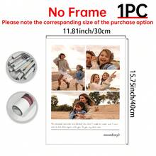 1 Stück personalisiertes Fotocollagen-Poster für Mutter, personalisiertes Muttertagsgeschenk, Geburtstagsgeschenk, Weihnachtsgeschenk für Mutter, personalisierte bedruckte Wandkunst für Mutter, Muttertagsgeschenk, Geschenk mit Rahmen - Verschiedenfarbig - Übersicht 16