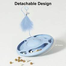 1pc Cat Turntable Toy, Rolling Track Cat Hunting Toy, Interactive Cat Entertainment Toy To Relieve Anxiety - Multicolor - View 6