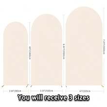 1Pc Beige Arch Backdrop Cover - Spandex Fitted Wedding Arch Frame Cover, Dome Arch Backdrop For Party Backdrop, Arch Cover For Wedding Decoration, Reception, Bridal Shower, Gender Reveal, Garden Outdoor Ceremony Banquet Decoration, Holiday Gift Back To School Supplies (Arch Frame Not Included) - Màu be - Xem 10