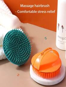 Máy mát xa da đầu kèm bàn chải gội đầu - Bàn chải gội đầu và da đầu, lược mát-xa gội đầu chuyên dụng, máy mát-xa da đầu làm sạch sâu, bàn chải gội đầu trị ngứa và gàu, dụng cụ gội đầu, bàn chải mát-xa da đầu. - Nhiều màu - Xem 1