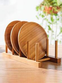 1个木制餐具架，适用于厨房、书房或收藏室 - 彩色 - 查看 1