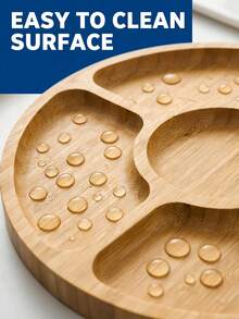 1Pc 11.8" Five-Compartment Round Wooden Tray, Divided Serving Tray, Round Wood Serving Board, Food Serving Tray For Kitchen Appetizers, Appetizer Party Platter With 5 Compartments, Wooden Cutting Chopping Board For Various Festivals And Decorations - View 10