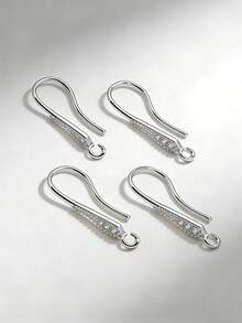 1/2 cặp móc khuyên tai mạ đồng chống oxy hóa, kiểu dáng tối giản, nguyên liệu làm khuyên tai thủ công đính đá Zirconia, kèm vòng treo. Đế khuyên tai thủ công tự làm. - Móc tai tự làm bằng đá Zircon - Xem 11