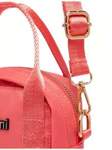 Madami Shoulder Bag Transversal Alça Mão Feminina Resistente - Rosa chiclete - Visão 6