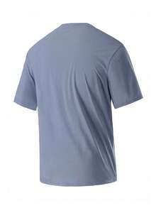Men's Short Sleeve T-Shirt, Lightweight Breathable Quick-Dry T-Shirt, Outdoor Sports Tops - Rock Blue - View 7