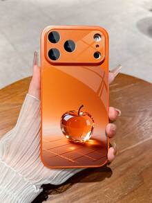 1 chiếc ốp lưng điện thoại cao cấp, tối giản, sang trọng, màu cam ombre, họa tiết lưới pha lê hình quả táo, kính cường lực trong suốt, bảo vệ toàn màn hình, tương thích với iPhone 17/17Pro/17ProMax/17Air/16/16Pro/16ProMax/16Plus/15/15Plus/15Pro/15ProMax/14/14Plus/14Pro/14ProMax/13/13Pro/13ProMax/12/12Pro/12ProMax/11/11ProMax, bề mặt mờ chống rơi, lớp phủ kim loại cao cấp bảo vệ toàn diện. - Nhiều màu - Xem 5