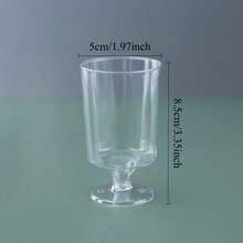 10个/套 160毫升/120毫升迷你无柄玻璃杯，透明甜点杯，硬塑料酒杯，适用于冷饮、咖啡、水果、甜点、酸奶、布丁、果汁 - 餐具和厨房配件 - 透明 - 查看 10