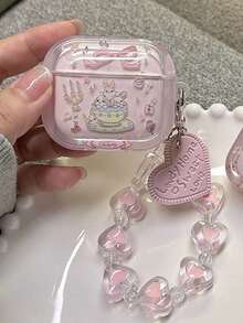 1个小众创意INS兔耳耳机保护套 - 粉色 - 查看 2