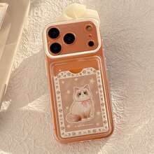 Étui de téléphone Kavenfort Transparent Étoile Chat Jaune Clair Rêveur, Convient pour IPhone 17, 17 Pro Max, 16, 11. Haute qualité, mignon, créatif, adorable, frais, de niche, animal de compagnie, style soft girl, style Ins - Transparent - Voir 4