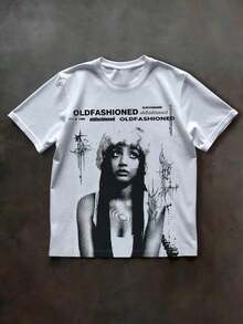 Camiseta de manga curta estilo streetwear k3 2026, streetwear masculino, camiseta com estampa gráfica. - Branco - Ver 5