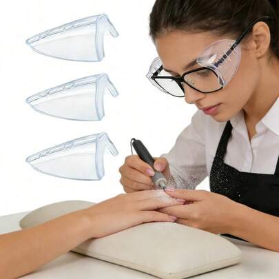 1 Cặp kính bảo hộ chống bắn tóe đa năng, thích hợp cho các tiệm làm móng, bảo vệ mắt khỏi bị bắn tóe.