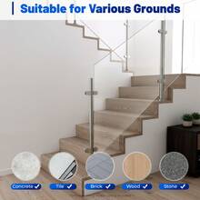 316 Stainless Steel Railing Post, Clamp Post With Sturdy Base, Railing Middle Post - A - View 8