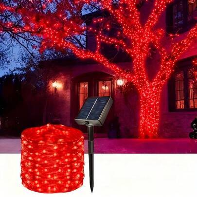 Đèn LED dây đồng năng lượng mặt trời/USB/pin, đèn trang trí sân vườn chống thấm nước ngoài trời, đèn dây trang trí Giáng sinh có điều khiển từ xa, 8 chế độ, đèn sân vườn năng lượng mặt trời, trang trí mùa xuân, sử dụng trong nhà/ngoài trời, đạt chuẩn IP44, thích hợp cho phòng ngủ, bình hoa, đám cưới, năm mới, ngày lễ tình nhân, ngày của mẹ, lễ Phục sinh.