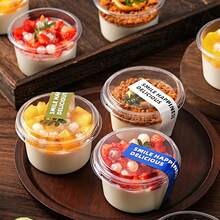 25pcs Reusable Cake Cups, With Lids Cold Brew Yogurt Coconut Jelly Oatmeal Cups, Durable And Shatterproof Yogurt Cups, Cream Cake Boxes, Transparent Dessert Cups, Suitable For Cakes, Mousse, Cupcakes, Ice Cream - View 6