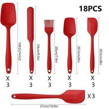 Bộ dụng cụ nhà bếp bằng silicon 18 món/3 bộ, bao gồm cọ phết, thìa, muỗng, chống dính, chịu nhiệt, dùng để nấu nướng. - Xem 13