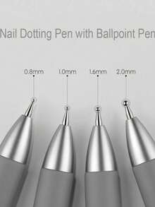 1 chiếc bút bi 4 trong 1 dùng để chấm móng nghệ thuật, có thước kẻ và đầu bút bấm, thích hợp cho vẽ tranh, điêu khắc, làm móng đính đá và sử dụng tại các tiệm nail. - Nhiều màu - Xem 2