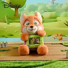 1pc Disney's Zootopia Rabbit Judy Hopps Plush Doll, Fox Photo Frame Figurine, Bedroom Decor, Can Hold Picture, Birthday Party Gift, Sleeping Pillow - Multicolor - View 4