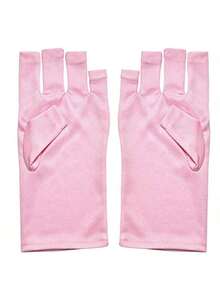 1 双 UV 防护凝胶美甲手套，粉色露指手套，美甲师、DIY 美甲爱好者和美甲沙龙的理想之选（情人节、母亲节礼物），美甲用品，美甲工具，美甲工具，返校季，美甲贴纸 - 彩色 - 查看 15