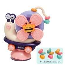 Juguete de ejercicio para dedos de bebé con caracol de ventosa giratoria y estilo de dibujos animados - Morado - Ver 8