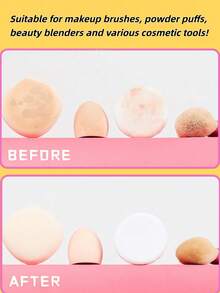 OEIEZ Peach Scented Makeup Sponge Cleansing Mousse, Deep Cleansing Makeup Sponge Cleanser, Gentle Brush Shampoo Suitable For Makeup Sponges And Puffs, Removes Waterproof Makeup, Cruelty-Free - Pink - View 8