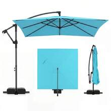 8 X 8 FT Offset Cantilever Patio Umbrella Square Hanging Outdoor Market Umbrella - A - 查看 9