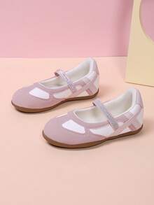 1双春秋新款玛丽珍鞋，透气轻便系带平底鞋 - 粉色 - 查看 2