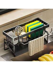 2-Tier Dish Drying Rack For Kitchen Countertops. Includes A Drip Tray And Mat, Cutlery And Cup Holders. A Great Gift For Ladies, Perfect For Mother's Day Kitchen Organization And Storage. Dishes/Knives/Cups/Cutting Boards, Black. - Xem 10