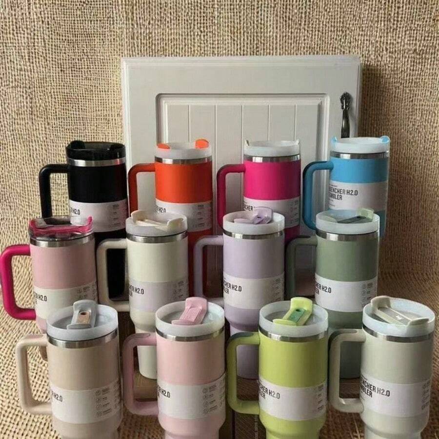 Sản phẩm có sẵn: Cốc giữ nhiệt bằng thép không gỉ S-TANLEY 40oz có ống hút, dung tích lớn, kiểu dáng thời trang, thích hợp cho ô tô. - Nhiều màu, 40oz - Xem 1