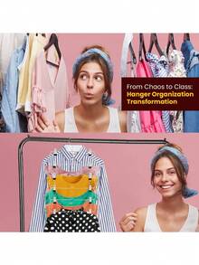 Móc treo quần/váy kim loại 4/6 tầng, giá treo quần áo kẹp chống trượt điều chỉnh được, tiết kiệm không gian, móc lưu trữ đa chức năng. - Nhiều màu - Xem 10