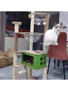 2件/套，直径6厘米剑麻绳猫抓柱，垂直猫树配件杆，耐磨黄麻杆，猫咪DIY搭建材料，含螺丝，尺寸：20厘米、30厘米、40厘米、50厘米 - 黃色 - 查看 6