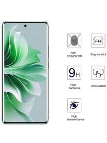 Bộ 2 miếng dán màn hình cường lực trong suốt 3D cong, độ phân giải cực cao, chống nổ và chống trầy xước, có cảm biến vân tay, tương thích với Samsung Galaxy S26 S25 S24 S23 Ultra/ Reno/ , độ cứng 9H. - Trong sáng - Xem 5