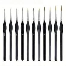 11 piezas Juego de pinceles de pintura de precisión - Punta fina, pinceles micro y de detalle, adecuados para modelos, pintura facial y suministros de arte, de vuelta a la escuela, artículos de papelería - Conjuntos - Ver 7