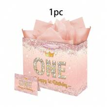 1/2/5 túi quà sinh nhật lấp lánh màu vàng hồng - Túi quà sinh nhật lần thứ 13, 16, 18, 21 kèm giấy gói và thiệp màu hồng, túi quà sinh nhật thiết kế vương miện lấp lánh, quà tặng tiệc chủ đề công chúa, đồ dùng tiệc sinh nhật tuổi 16 và 18 kèm thiệp. - Xem 19