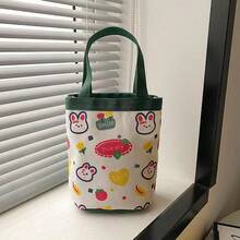 1pc Cute Cartoon Color-Blocking Handbag, Adorable Large Capacity Commuter Tote Bag, Soft And Healing Style! Foldable Portable Shopping Bag, Versatile Cute And Durable Tote Bag - Multiple Styles - View 14