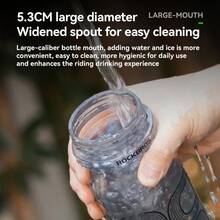 Gran capacidad de materias primas, conveniente para beber. Botella de boca ancha, talla grande conveniente para agregar agua y hielo, fácil de limpiar, talla grande higiénico para uso diario, mejorando la experiencia de beber ciclismo. - Multicolor - Ver 4