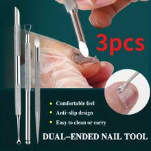 Nail Professional Muti Function Cuticle Pusher Remover Nail Care Manicure Tools Kits, Stainless Steel Pedicure Tool Set Professional Foot Care Exfoliator For Smooth Light Beige, Portable Travel Case Included - Multicolor - View 12