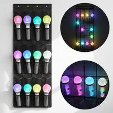1 Túi lưới đựng lightstick K-Pop có móc, chứa được tối đa 24 lightstick K-Pop, phù hợp với hầu hết các loại lightstick K-Pop, vật dụng thiết yếu cho fan K-Pop, thích hợp cho các bữa tiệc, trò chơi và sự kiện, tương thích với lightstick chính thức của Twice/TXT/EXO/Aespa/Army Bomb và các nhóm khác. Lightstick không bao gồm trong túi. - 24 túi đựng đồ - Xem 8