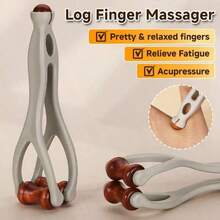 Natural Wooden Finger Massage Roller - Portable Soothing Hand And Knuckle Massager - Multicolor - View 5