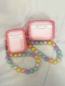 1个扎染兔子吊坠，兼容苹果1/2/3/4保护壳，苹果蓝牙耳机Pro/Pro2透明防摔保护壳 - 彩色 - 查看 4