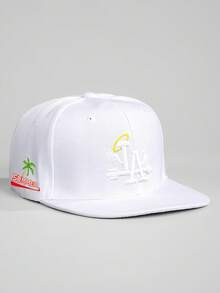 2024 New Letter Wing Pattern Side Coconut Tree Embroidery Fashion High Quality Snapback Men's Versatile Casual Baseball Hat Personalized Hip Hop Caps - White - View 6