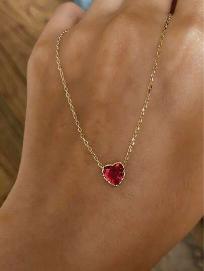 1 pieza Collar con colgante de corazón romántico de plata de ley S925, opción perfecta para el Día de San Valentín, fiesta, boda, compromiso, aniversario, regalo de joyería elegante para ella