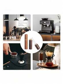 1 buah Dispenser Bubuk Kopi Brutelle Stainless Steel, Portabel untuk Pojok Kopi di Rumah, Kantor, dan Perjalanan - coklat tua - View 6
