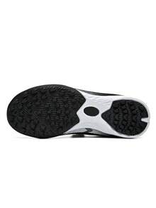 Kids' Football Shoes - Shock-Absorbing & Breathable, Comfortable & Durable, Always Ready For Match - Hook And Loop Closure, PU Upper, Nylon Lining, EVA Insole, Printed Pattern Design - Black - View 4