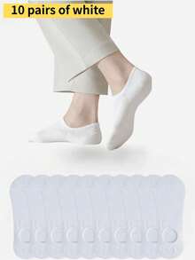 1/5 Pairs Unisex Invisible Socks, Casual Thin Boat Socks, Suitable For Summer Wear, Slightly Small Size - Multicolor - View 40