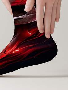 1 双 360 度印花星条旗船袜 - 男士复古红白蓝中筒袜 - 彩色 - 查看 7